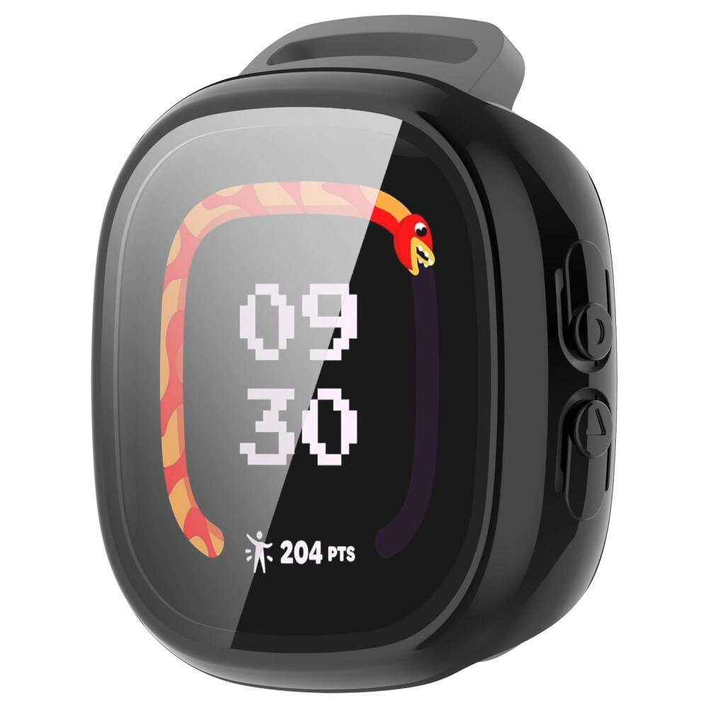 Fitbit Ace LTE Heldækkende cover med indbygget skærmbeskytter, Sort