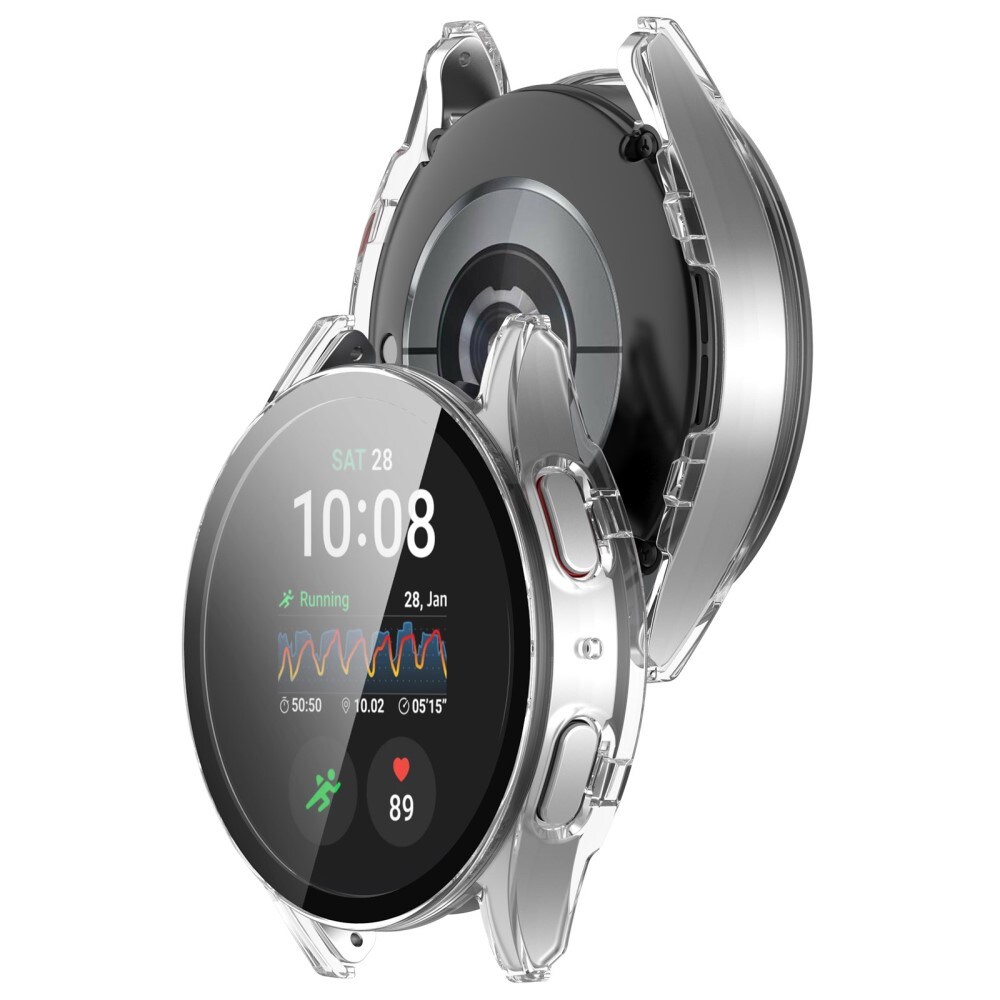 Samsung Galaxy Watch 7 44mm Heldækkende cover med indbygget skærmbeskytter, Gennemsigtig