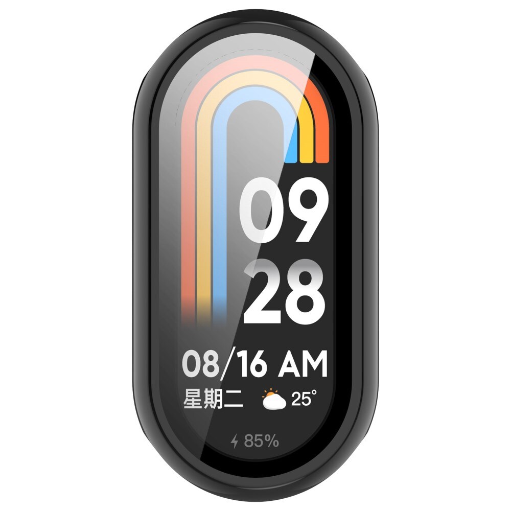 Xiaomi Mi Band 9 Heldækkende cover med indbygget skærmbeskytter, Sort