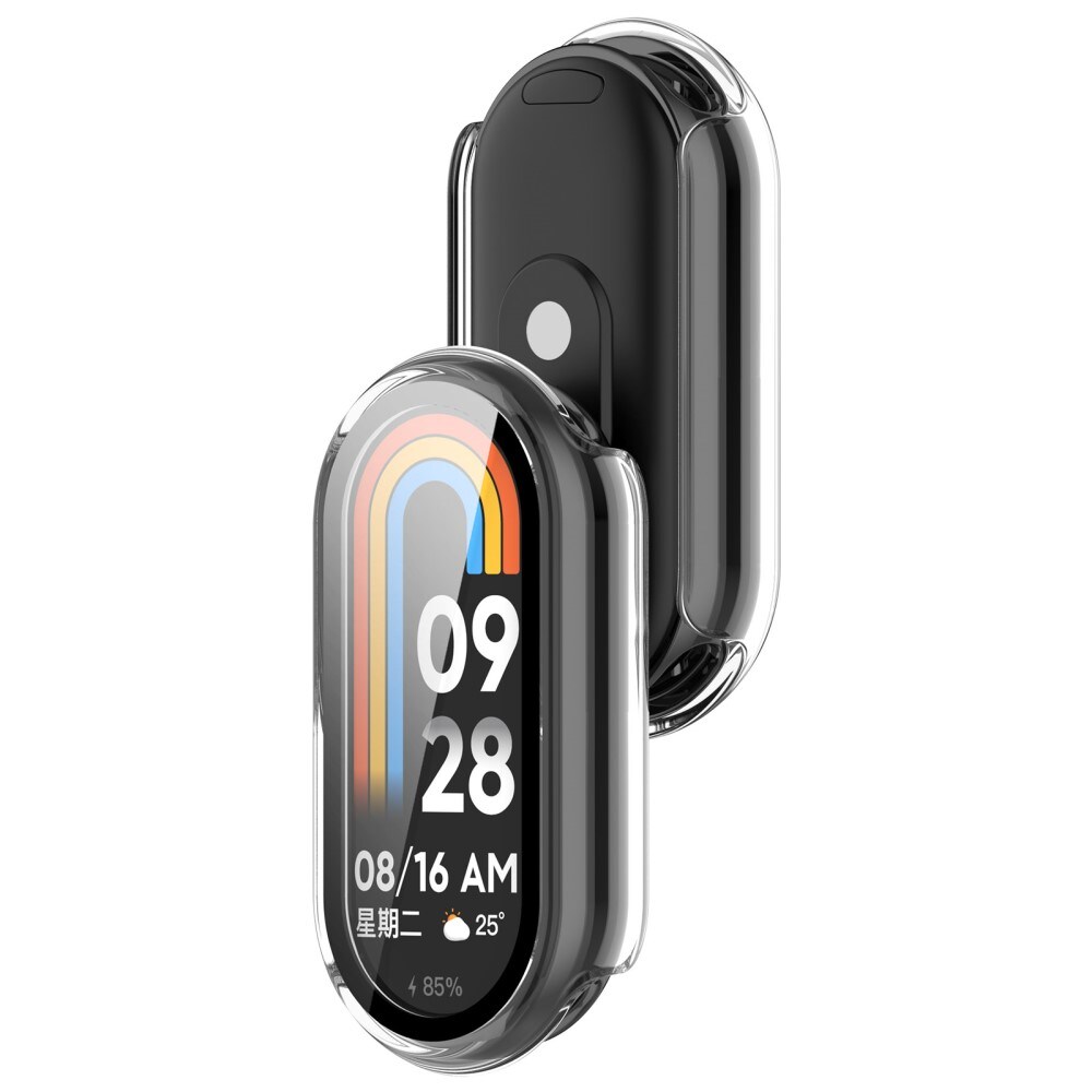 Xiaomi Mi Band 9 Heldækkende cover med indbygget skærmbeskytter, Gennemsigtig