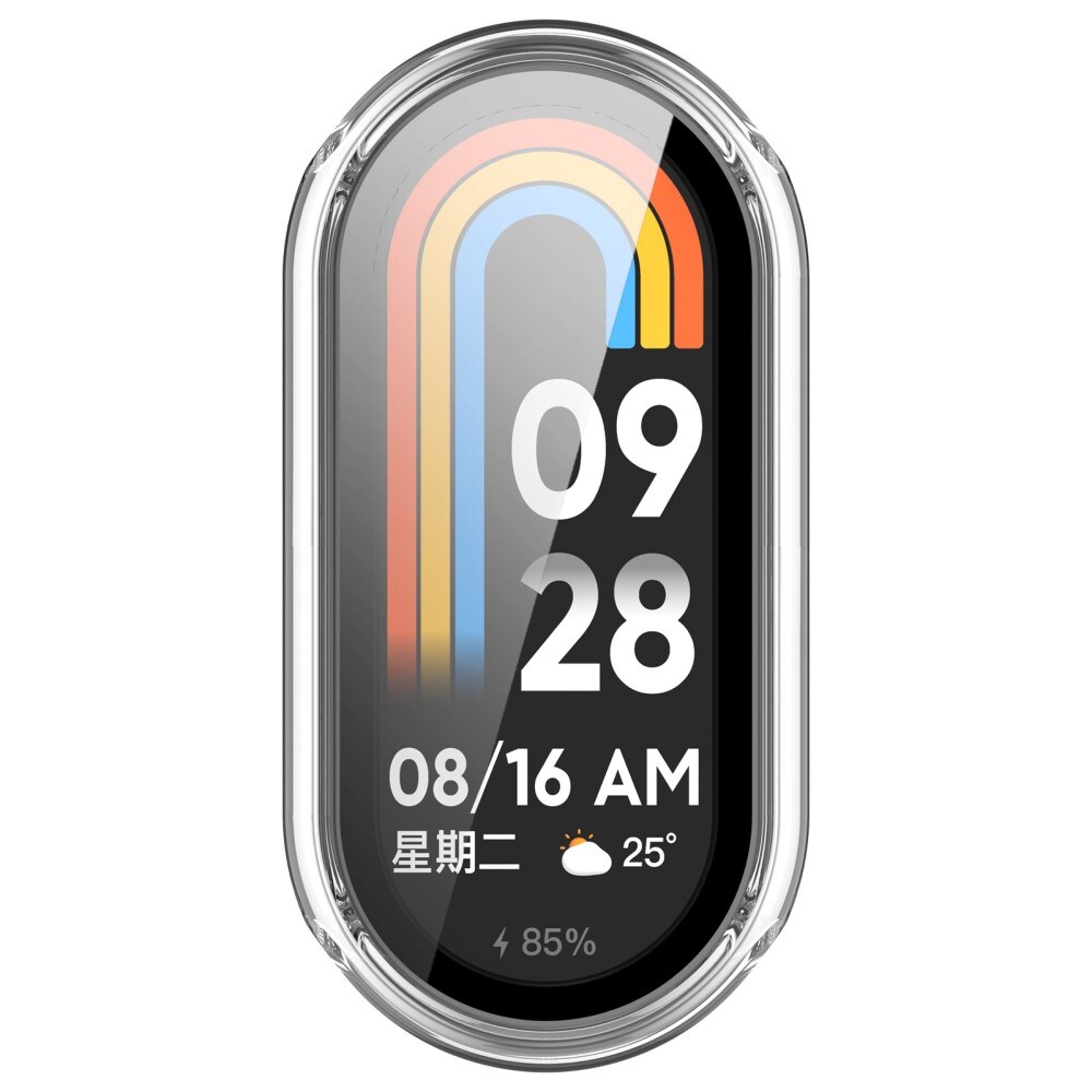 Xiaomi Mi Band 9 Heldækkende cover med indbygget skærmbeskytter, Gennemsigtig