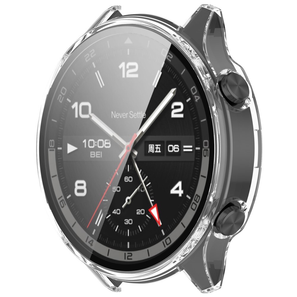  OnePlus Watch 2R Heldækkende cover med indbygget skærmbeskytter, Gennemsigtig
