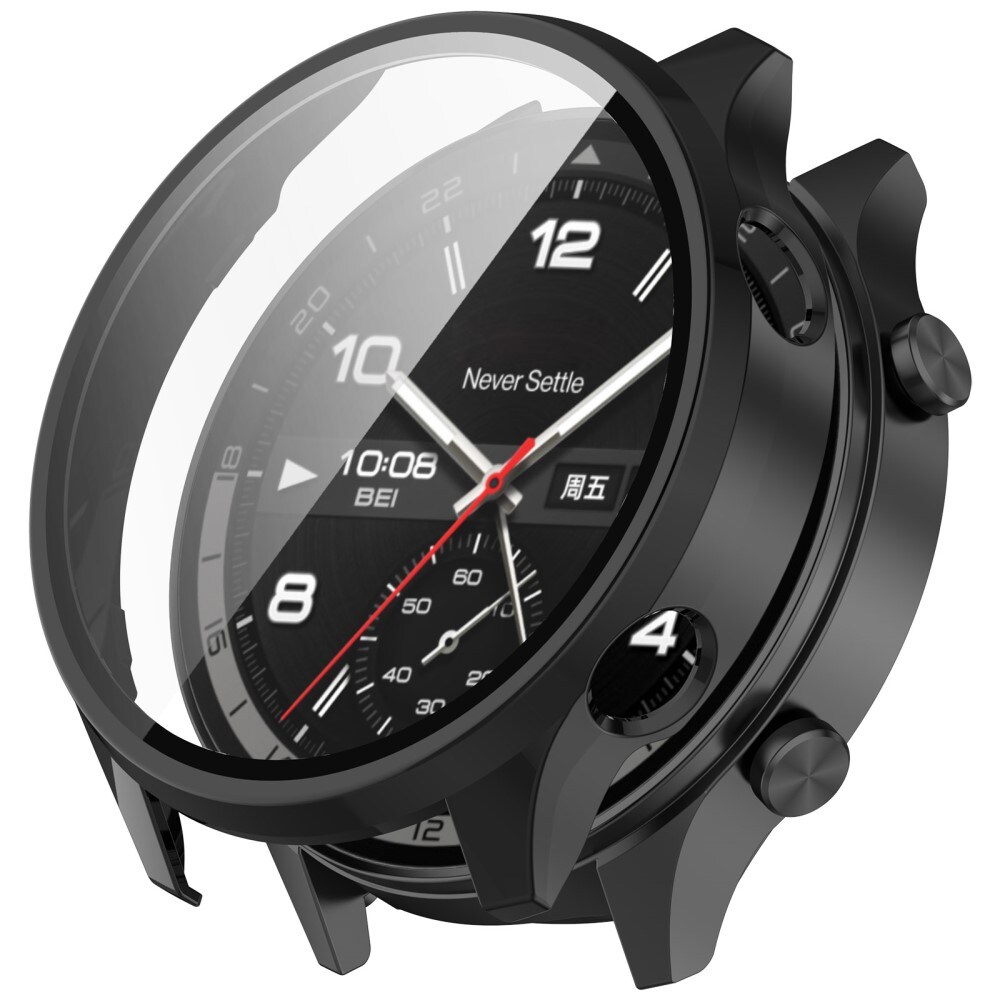  OnePlus Watch 2R Heldækkende cover med indbygget skærmbeskytter, Sort
