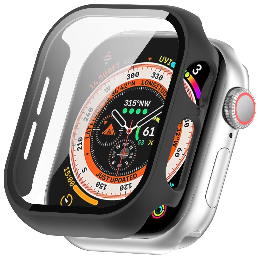Apple Watch Series 10 42mm Heldækkende cover med indbygget skærmbeskytter, Sort