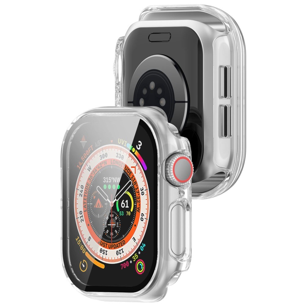 Apple Watch Series 10 42mm Heldækkende cover med indbygget skærmbeskytter, Gennemsigtig