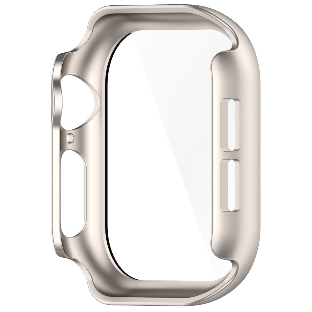 Apple Watch Series 10 42mm Heldækkende cover med indbygget skærmbeskytter, Guld