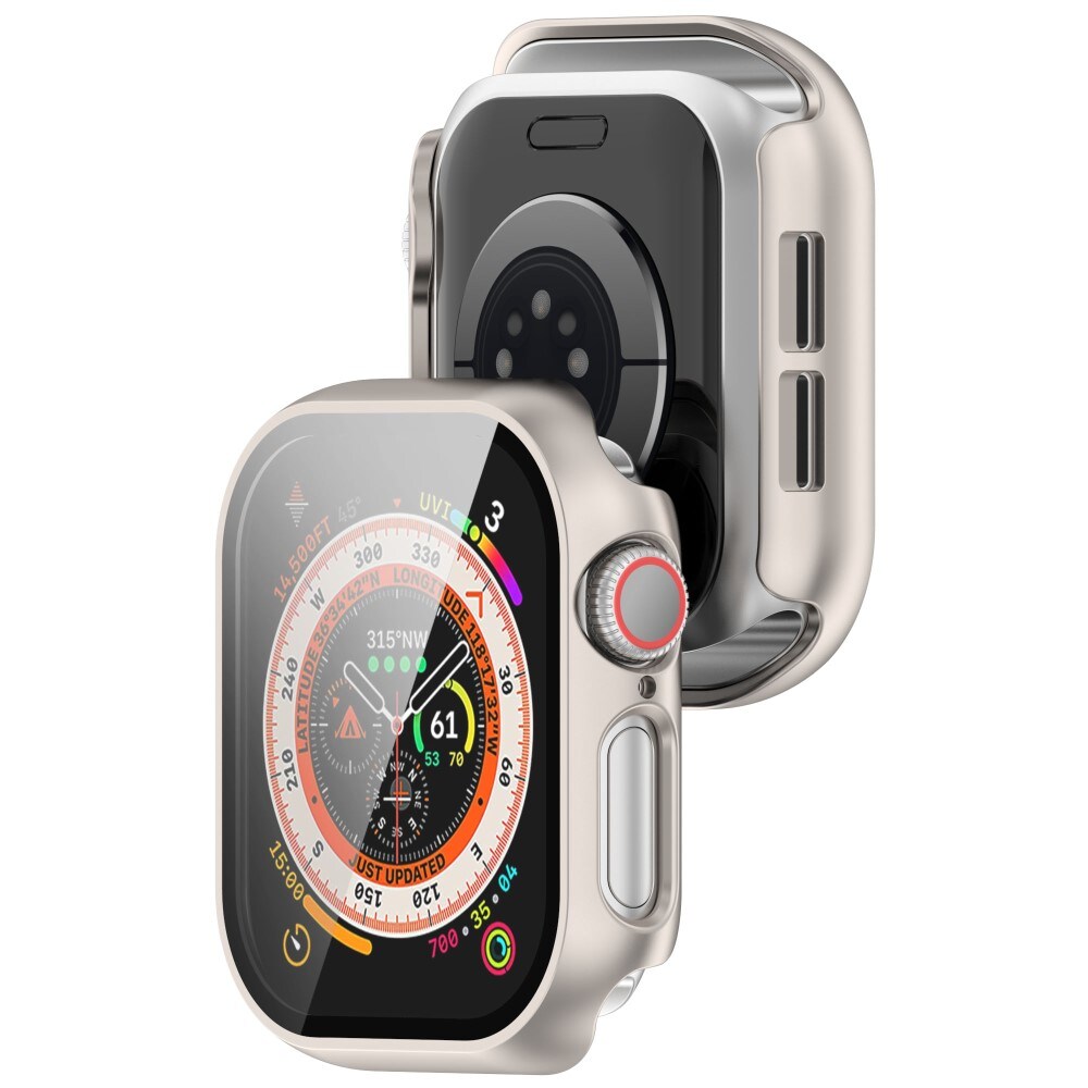 Apple Watch Series 10 42mm Heldækkende cover med indbygget skærmbeskytter, Guld