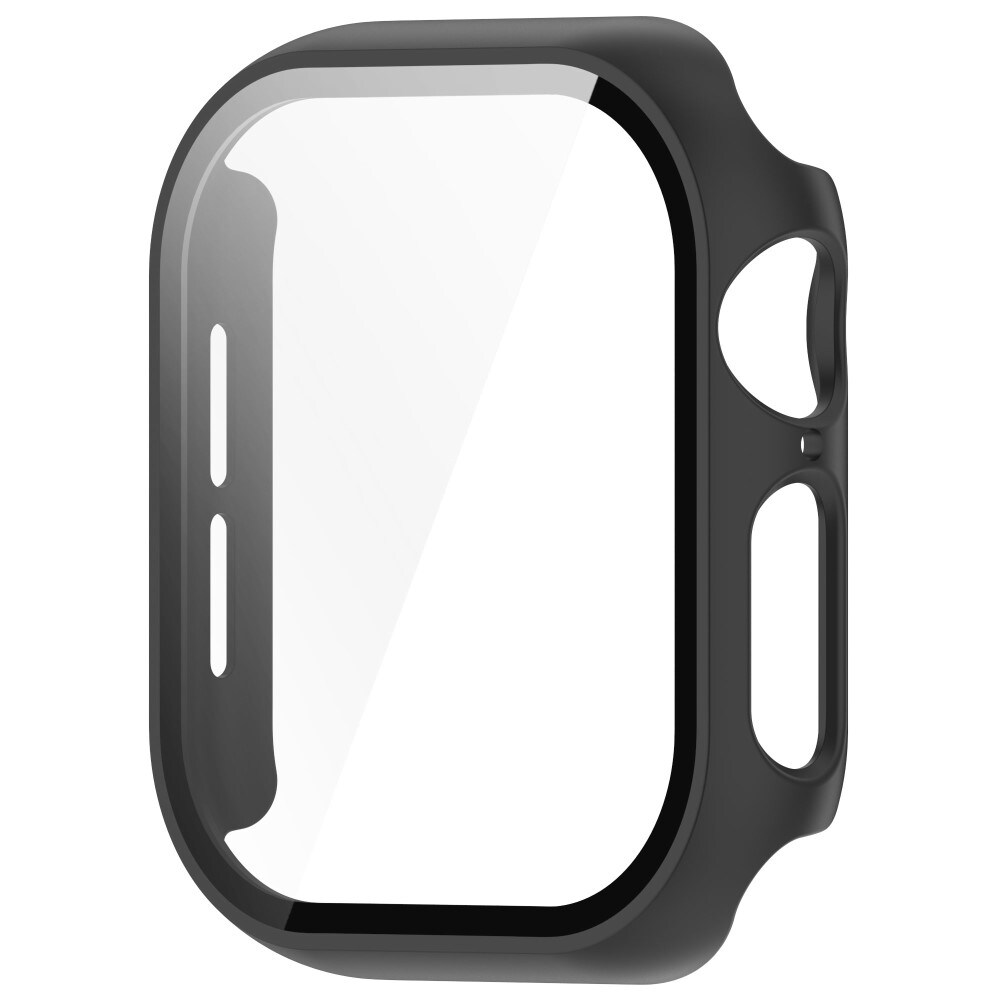 Apple Watch Series 10 46mm Heldækkende cover med indbygget skærmbeskytter, Sort