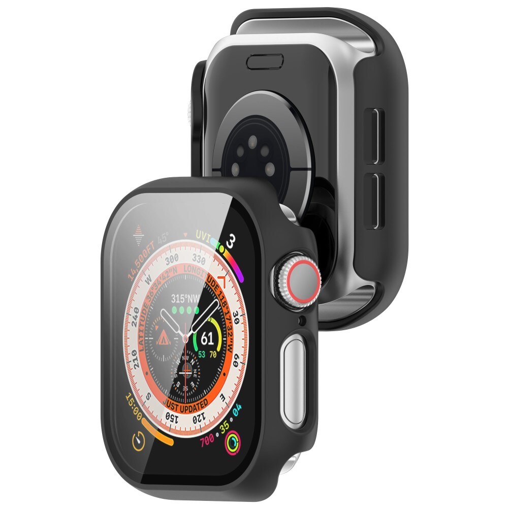 Apple Watch Series 10 46mm Heldækkende cover med indbygget skærmbeskytter, Sort