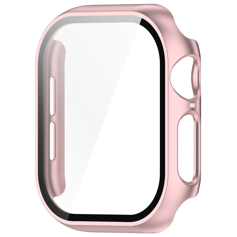 Apple Watch Series 10 46mm Heldækkende cover med indbygget skærmbeskytter, Lyserød