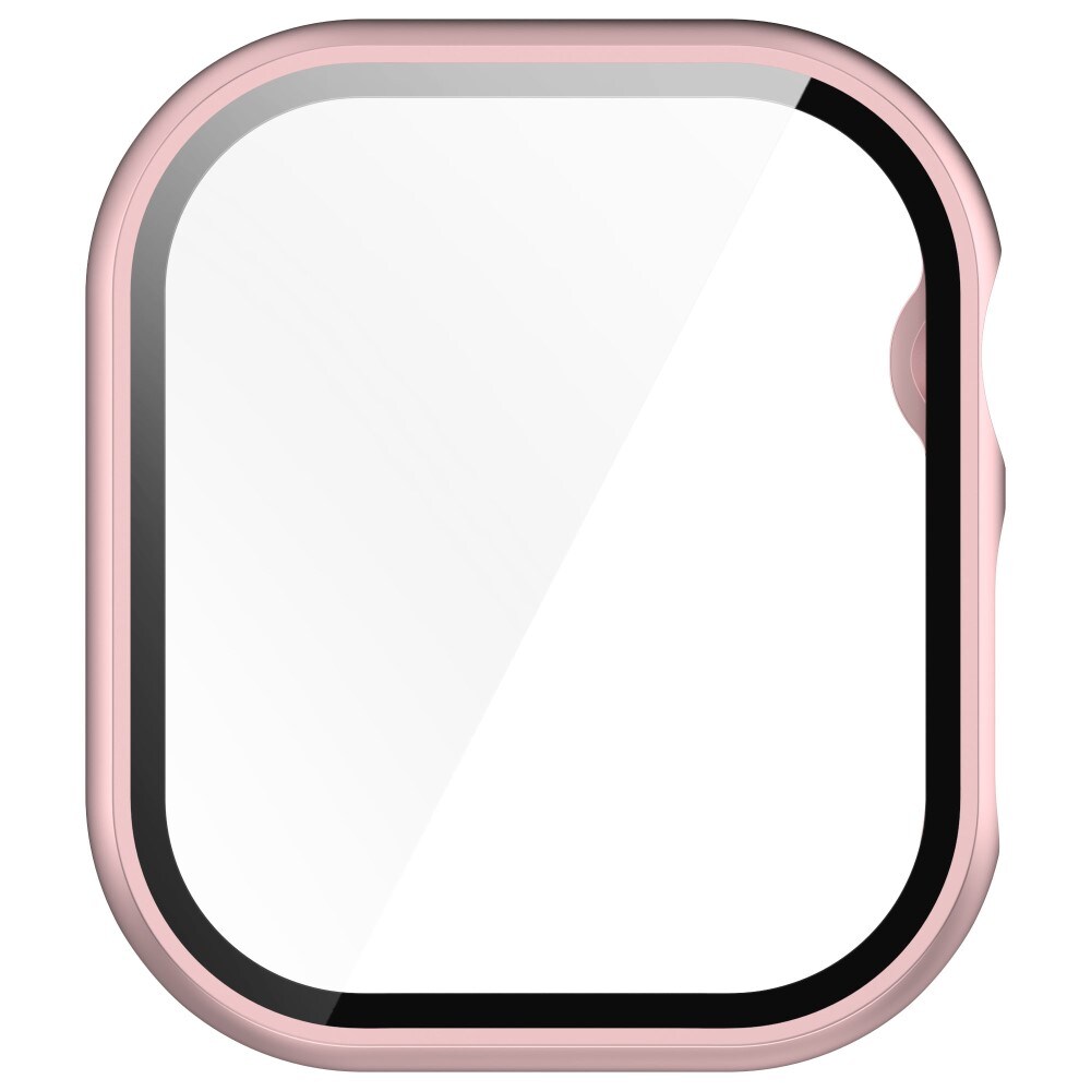 Apple Watch Series 10 46mm Heldækkende cover med indbygget skærmbeskytter, Lyserød