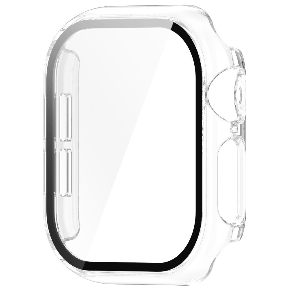 Apple Watch Series 10 46mm Heldækkende cover med indbygget skærmbeskytter, Gennemsigtig
