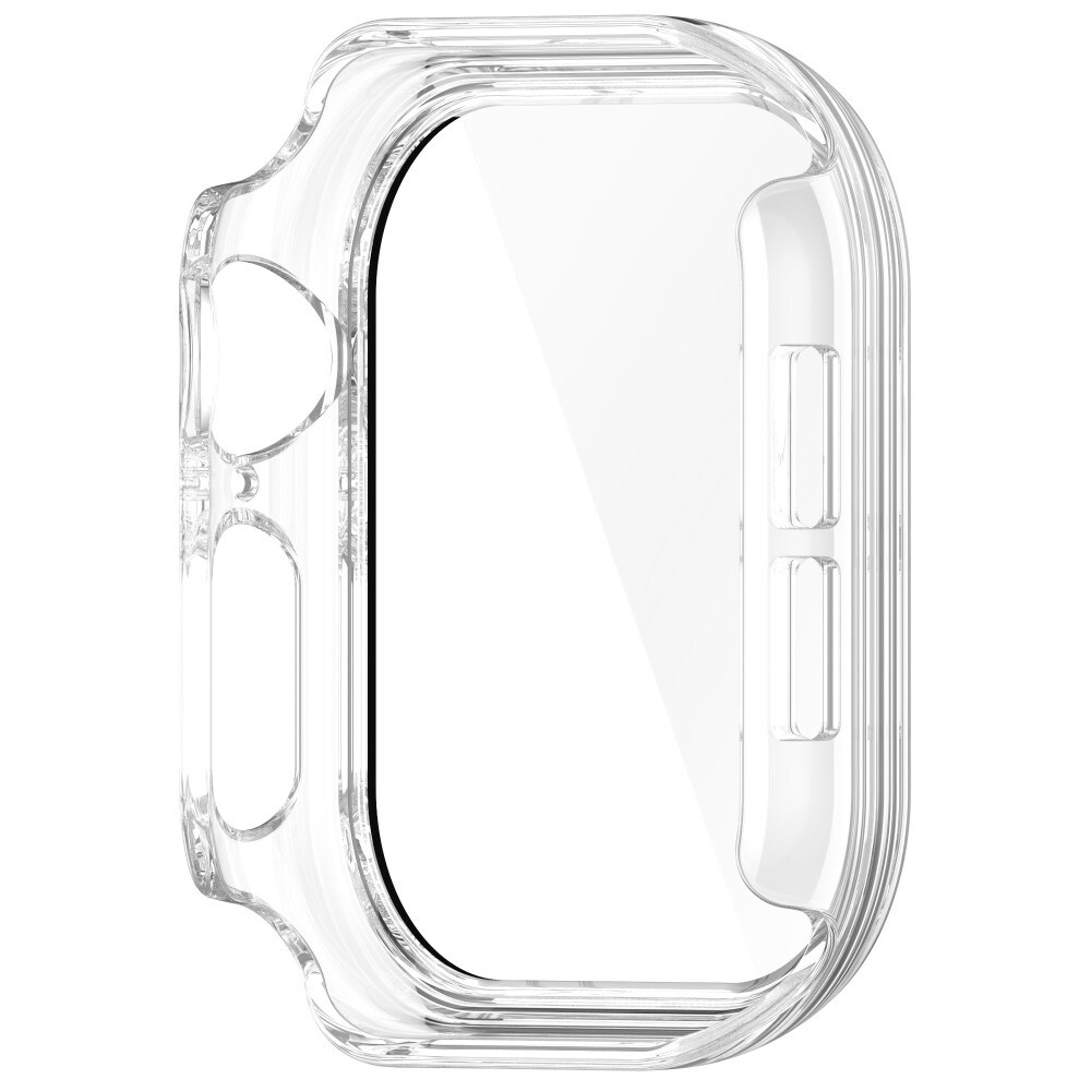 Apple Watch Series 10 46mm Heldækkende cover med indbygget skærmbeskytter, Gennemsigtig