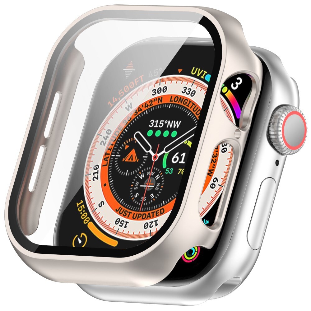 Apple Watch Series 10 46mm Heldækkende cover med indbygget skærmbeskytter, Guld