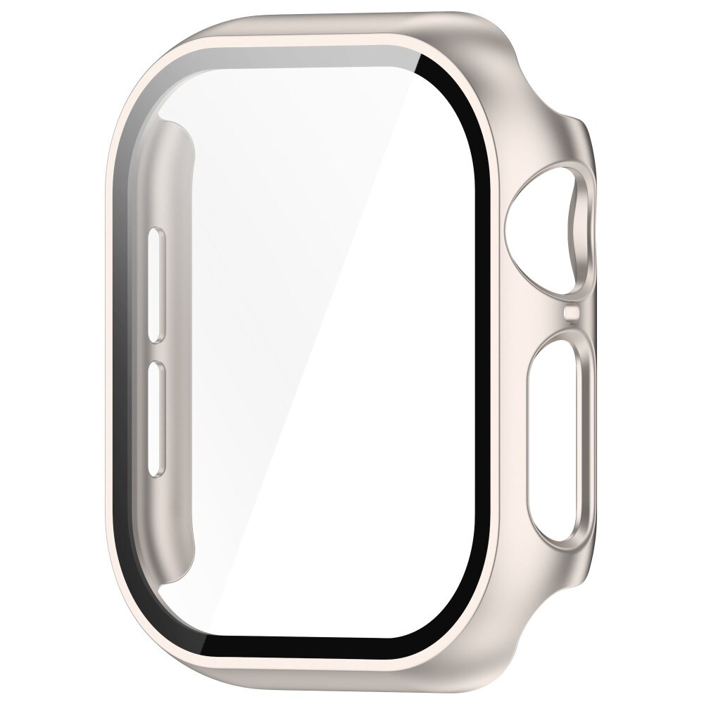 Apple Watch Series 10 46mm Heldækkende cover med indbygget skærmbeskytter, Guld