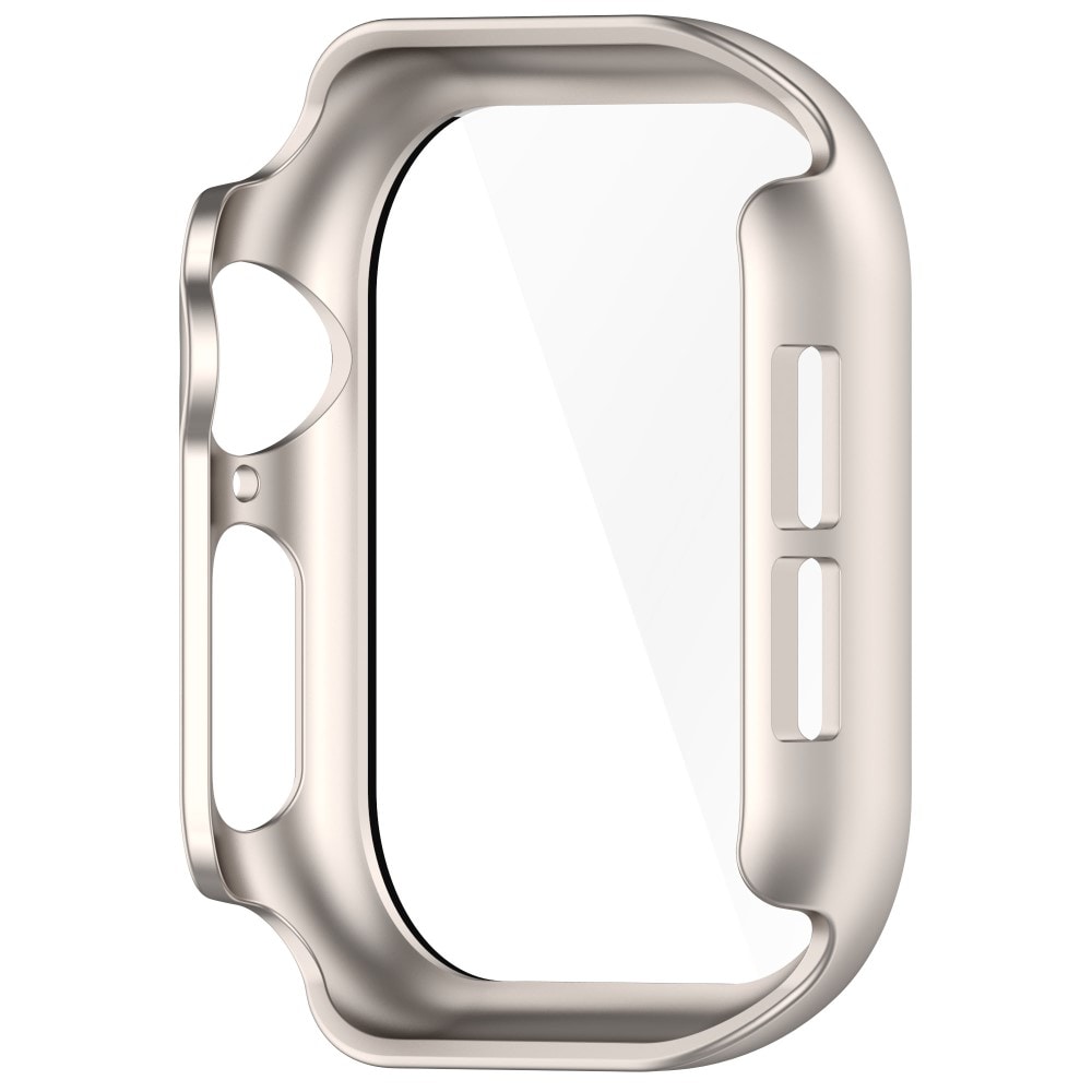 Apple Watch Series 10 46mm Heldækkende cover med indbygget skærmbeskytter, Guld
