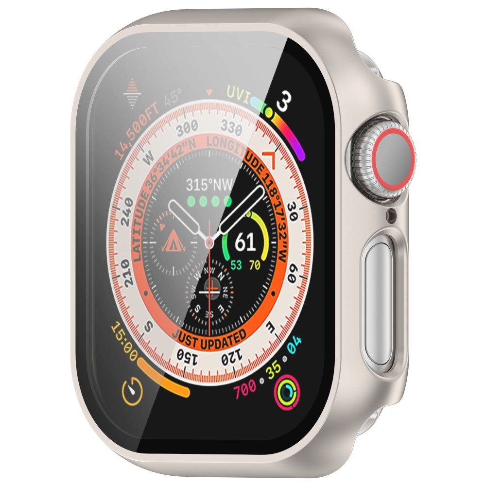 Apple Watch Series 10 46mm Heldækkende cover med indbygget skærmbeskytter, Guld
