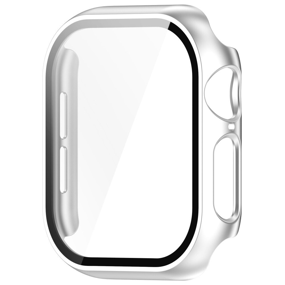 Apple Watch Series 10 46mm Heldækkende cover med indbygget skærmbeskytter, Sølv