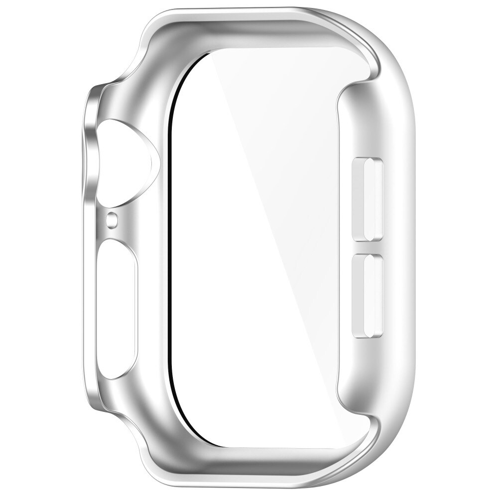 Apple Watch Series 10 46mm Heldækkende cover med indbygget skærmbeskytter, Sølv