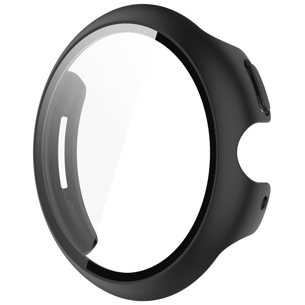 Google Pixel Watch 3 45mm Heldækkende cover med indbygget skærmbeskytter, Sort