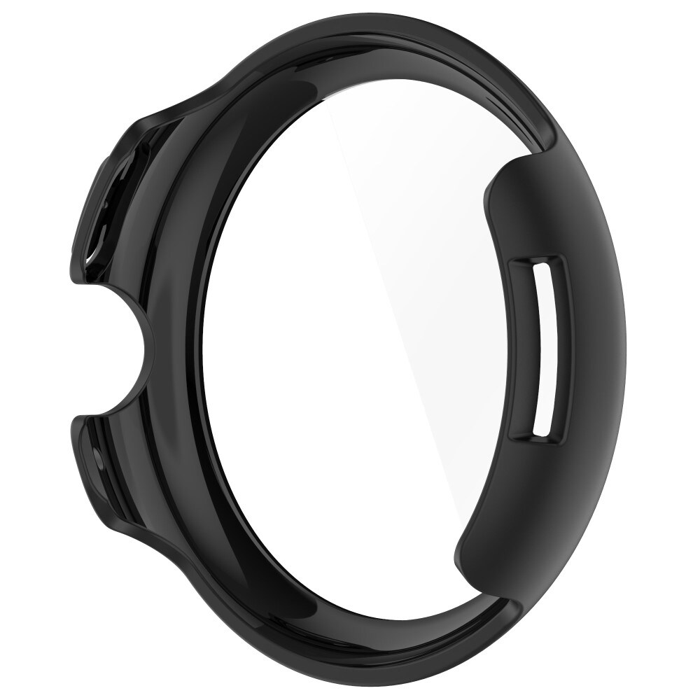 Google Pixel Watch 3 45mm Heldækkende cover med indbygget skærmbeskytter, Sort