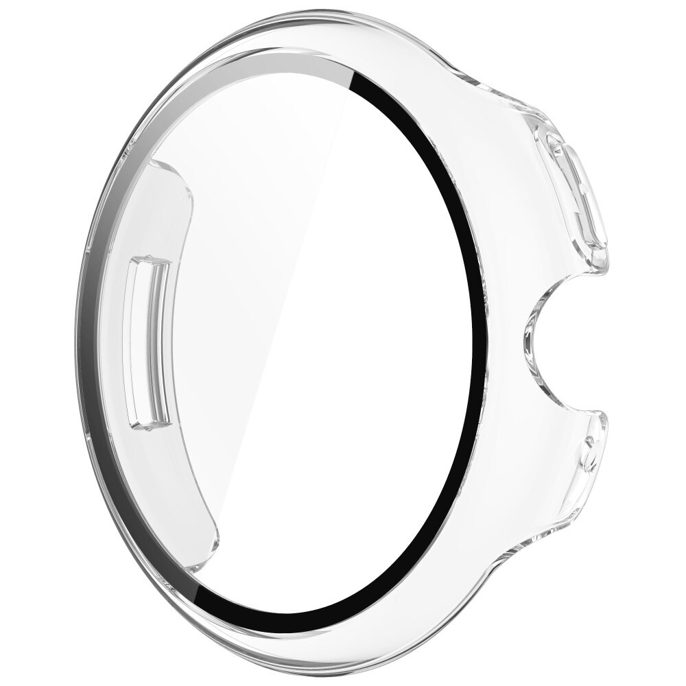 Google Pixel Watch 3 45mm Heldækkende cover med indbygget skærmbeskytter, Gennemsigtig