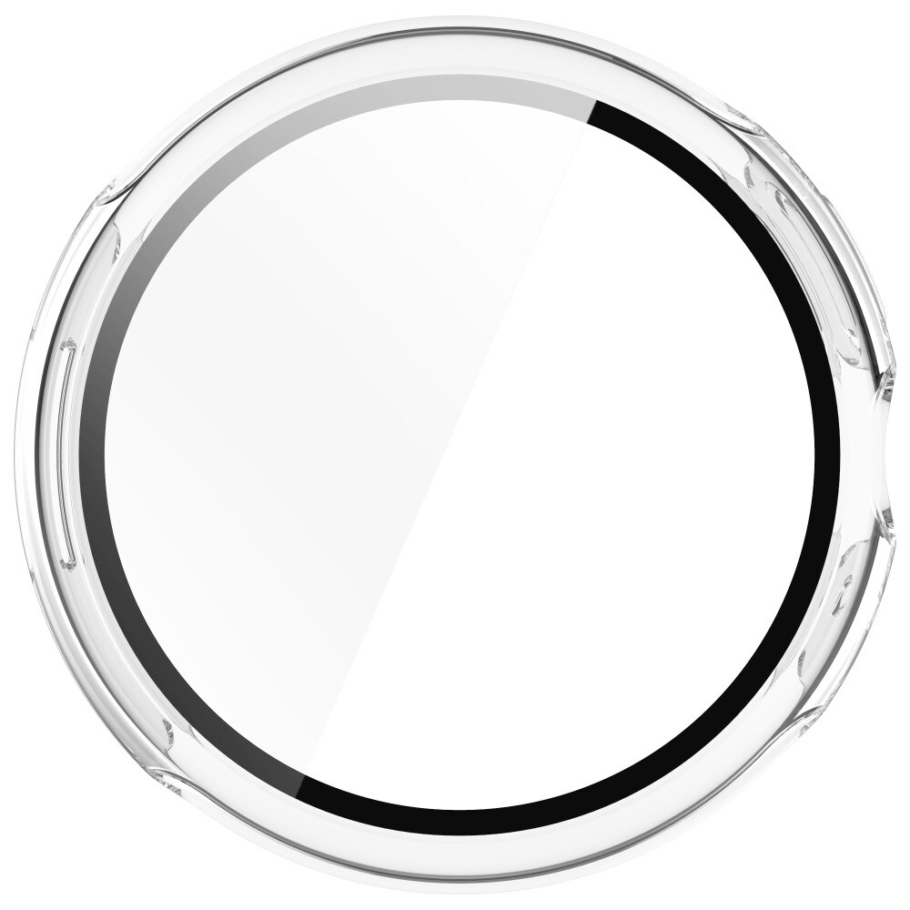 Google Pixel Watch 3 45mm Heldækkende cover med indbygget skærmbeskytter, Gennemsigtig