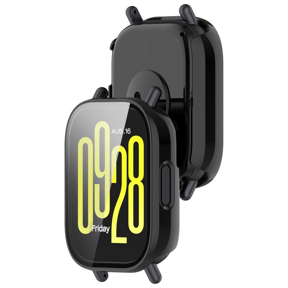 Xiaomi Redmi Watch 5 Active Heldækkende cover med indbygget skærmbeskytter, Sort