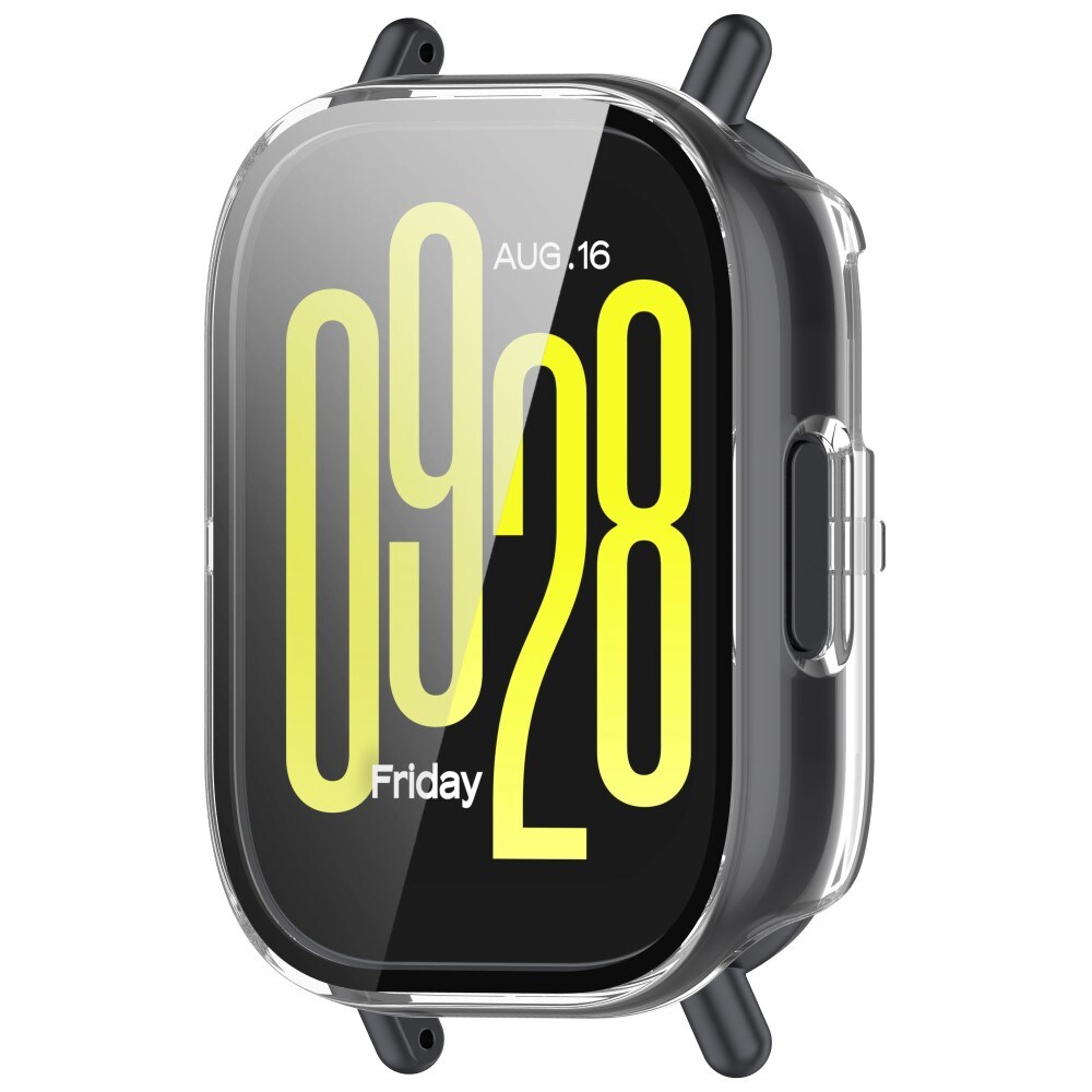 Xiaomi Redmi Watch 5 Active Heldækkende cover med indbygget skærmbeskytter, Gennemsigtig