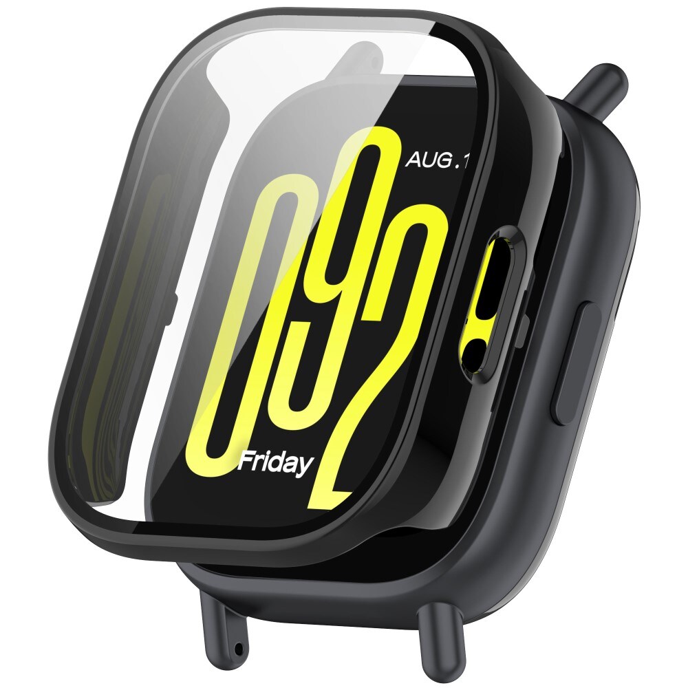 Xiaomi Redmi Watch 5 Lite Heldækkende cover med indbygget skærmbeskytter, Sort