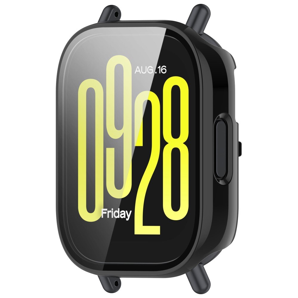 Xiaomi Redmi Watch 5 Lite Heldækkende cover med indbygget skærmbeskytter, Sort