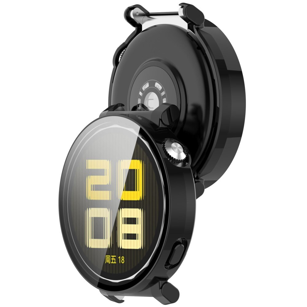Huawei Watch GT 5 Pro 42mm Heldækkende cover med indbygget skærmbeskytter, Sort
