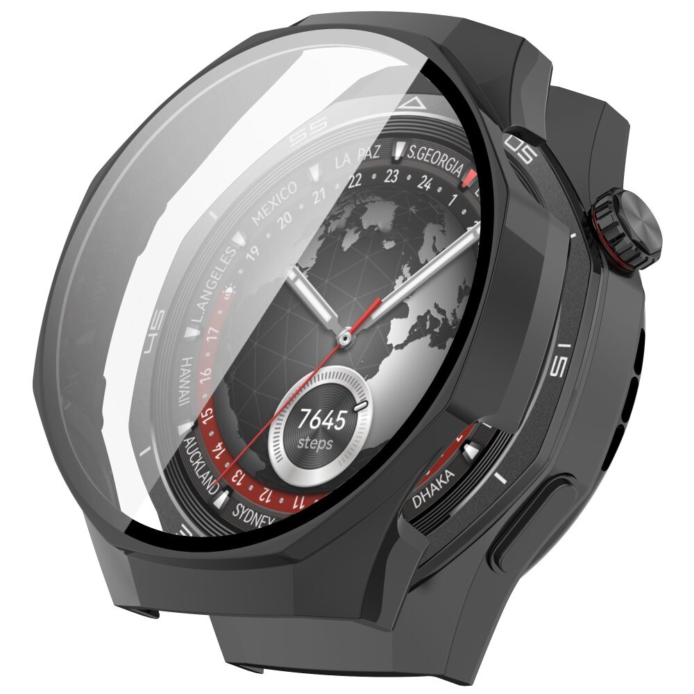 Huawei Watch GT 5 Pro 46mm Heldækkende cover med indbygget skærmbeskytter, Sort