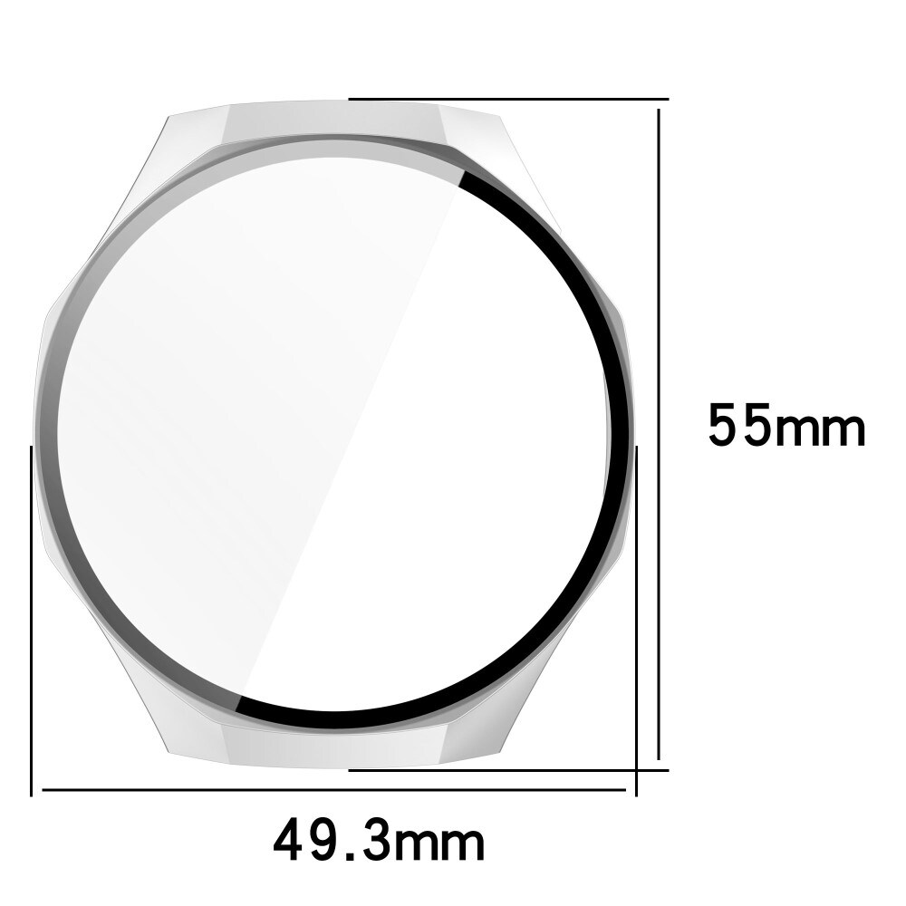 Huawei Watch GT 5 Pro 46mm Heldækkende cover med indbygget skærmbeskytter, Sort