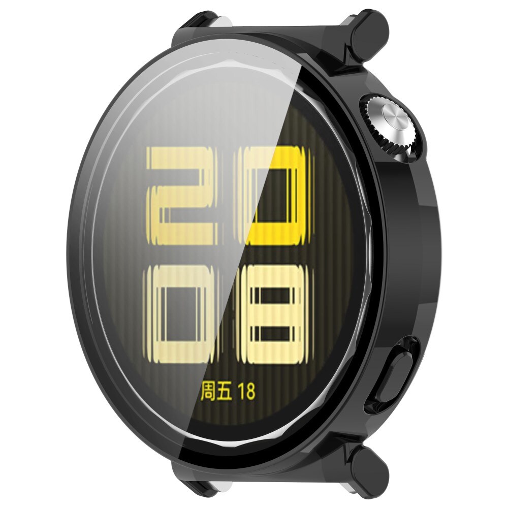 Huawei Watch GT 5 41mm Heldækkende cover med indbygget skærmbeskytter, Sort