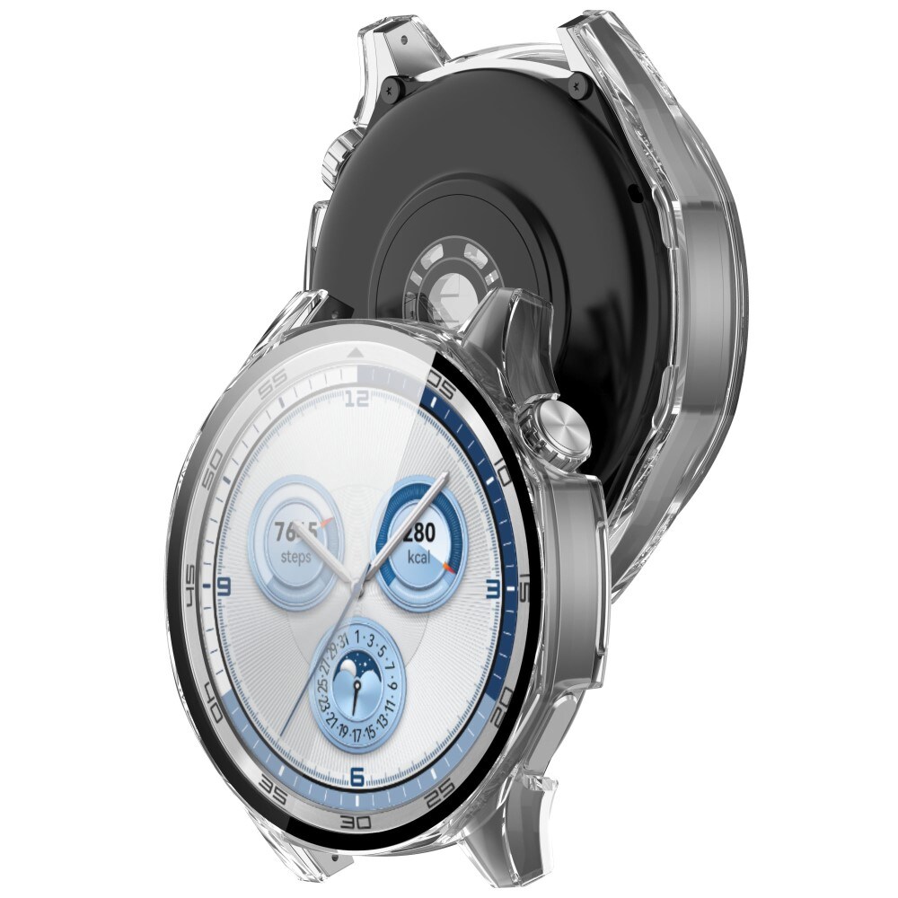 Huawei Watch GT 5 46mm Heldækkende cover med indbygget skærmbeskytter, Gennemsigtig