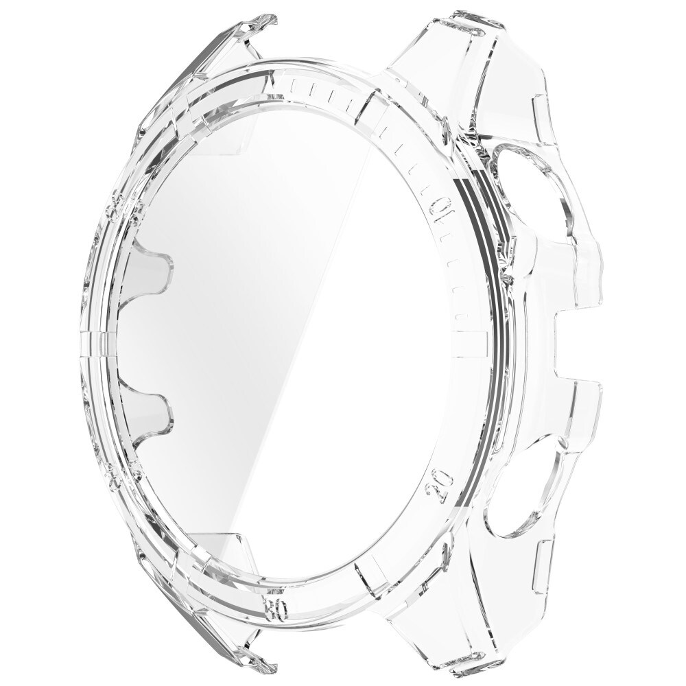 Garmin Fenix 8 47mm Heldækkende cover med indbygget skærmbeskytter, Gennemsigtig