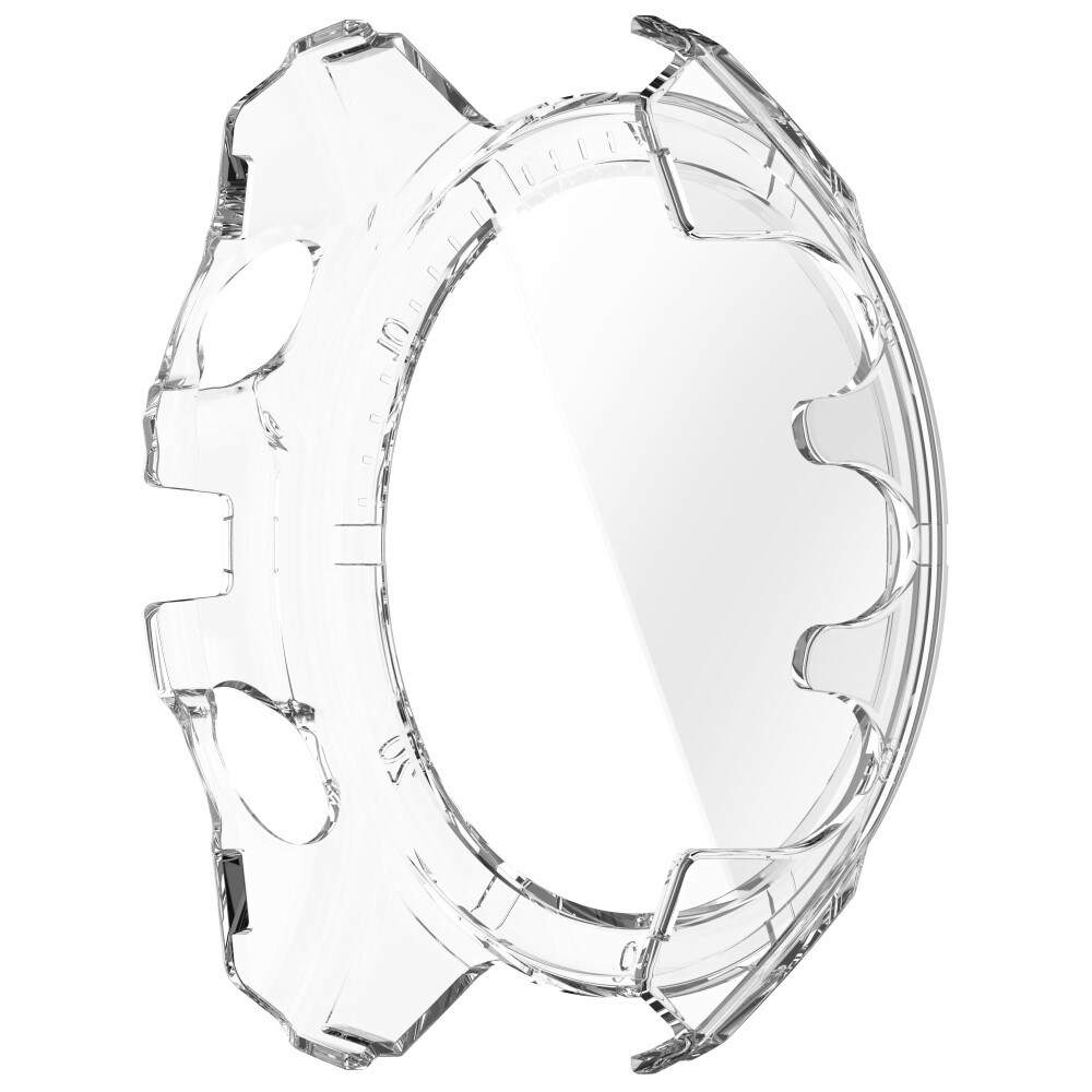 Garmin Fenix 8 47mm Heldækkende cover med indbygget skærmbeskytter, Gennemsigtig