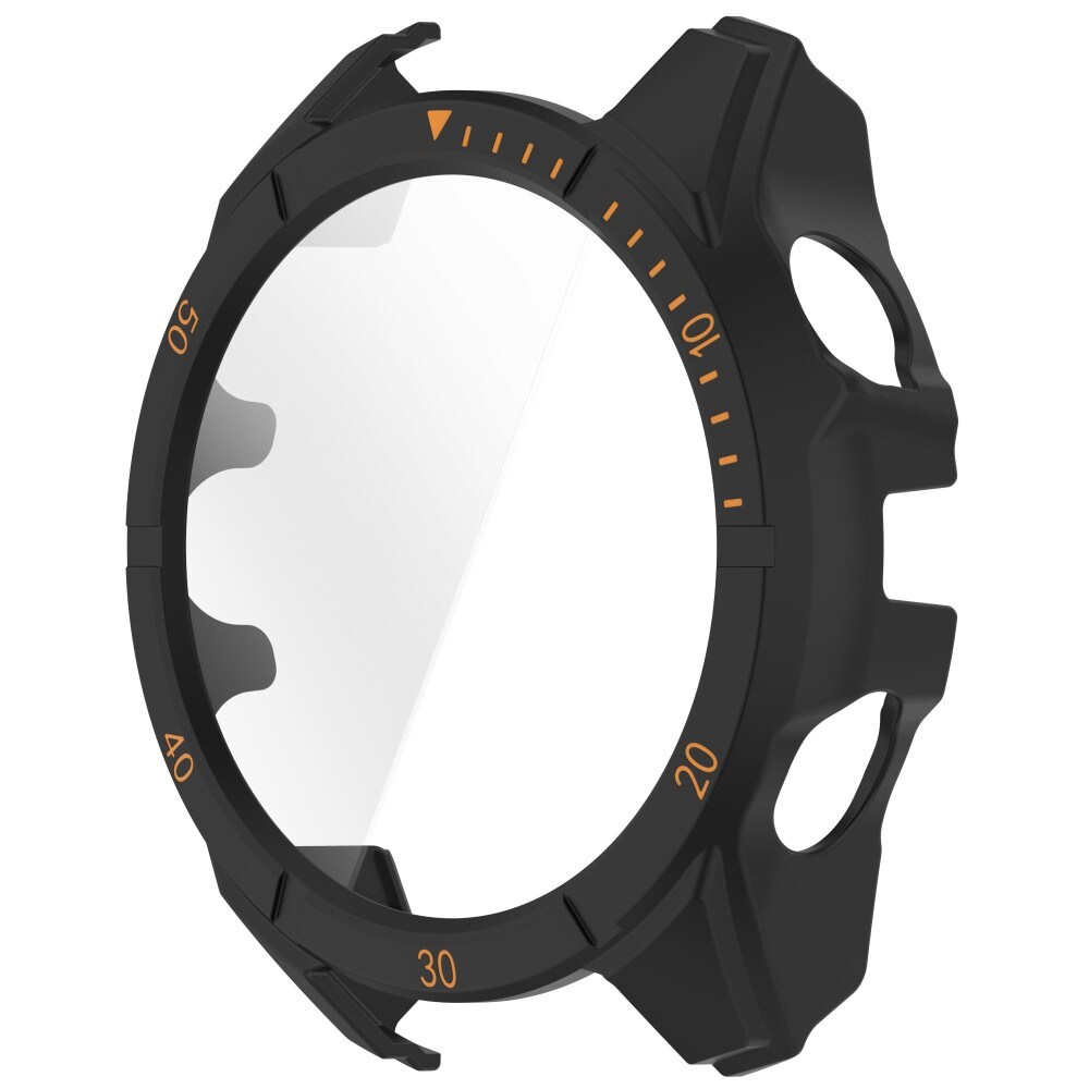 Garmin Fenix 8 Solar 51mm Heldækkende cover med indbygget skærmbeskytter, Sort