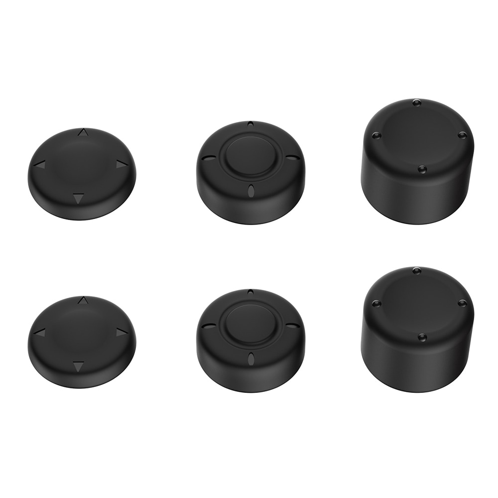Nintendo Switch 2 6-pak Joystick-knapbeskyttere i silikone, Sort