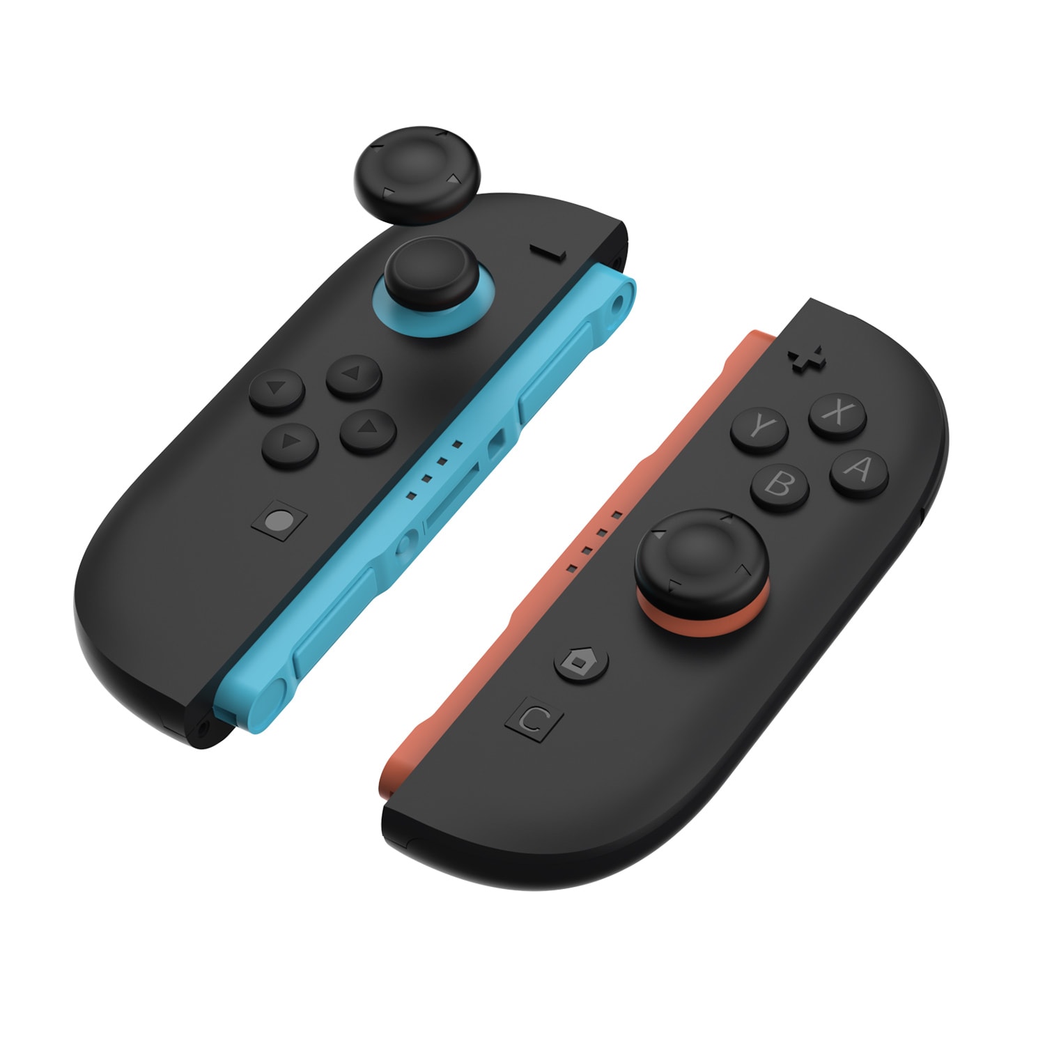 Nintendo Switch 2 6-pak Joystick-knapbeskyttere i silikone, Sort