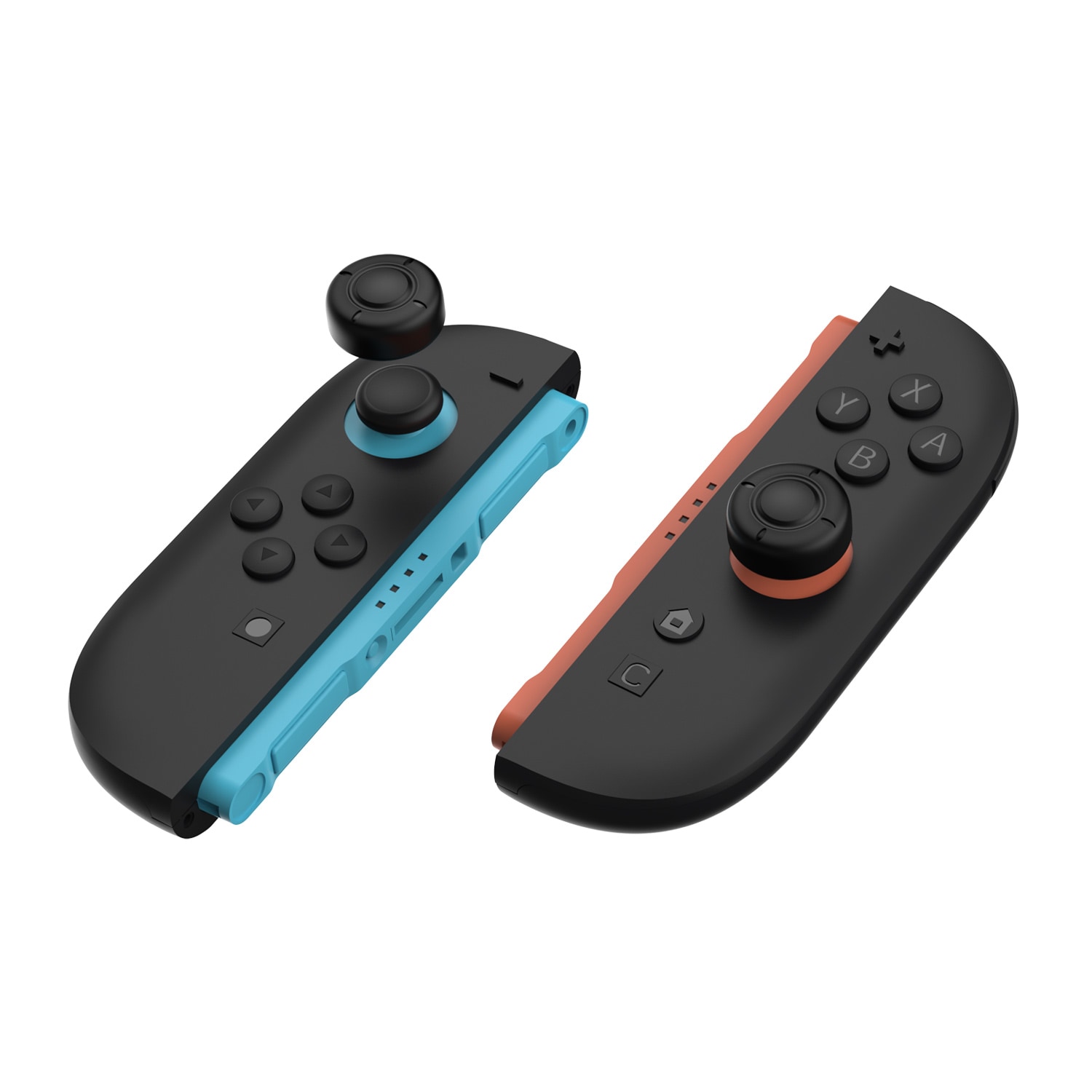 Nintendo Switch 2 6-pak Joystick-knapbeskyttere i silikone, Sort