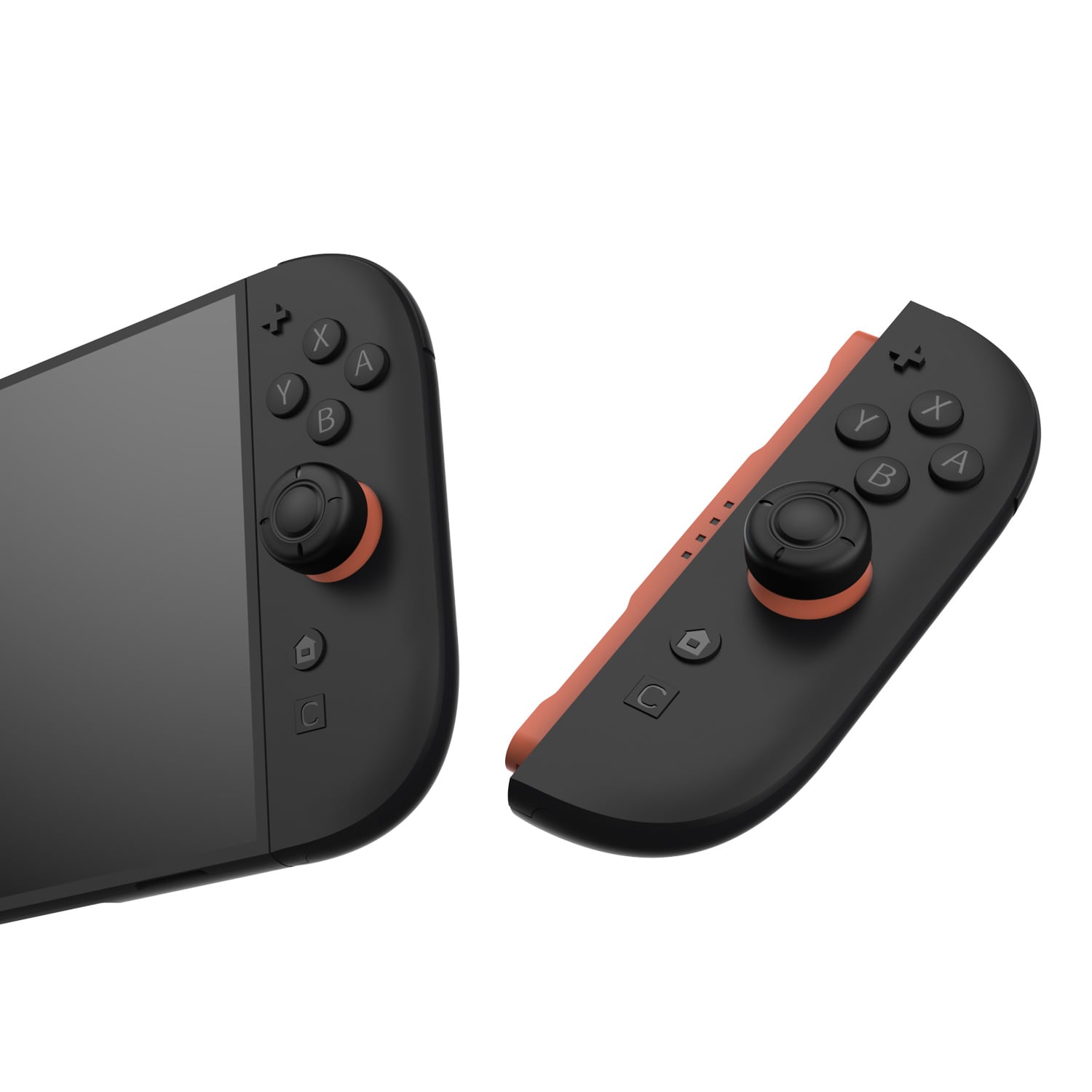 Nintendo Switch 2 6-pak Joystick-knapbeskyttere i silikone, Sort