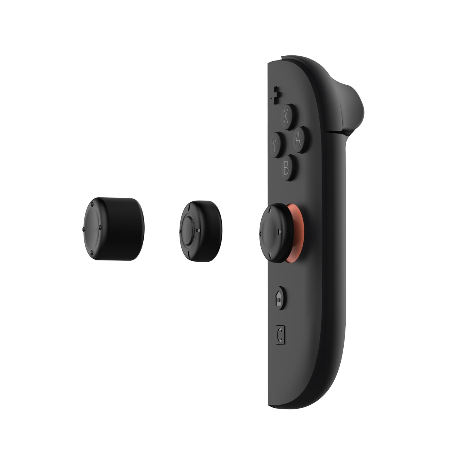 Nintendo Switch 2 6-pak Joystick-knapbeskyttere i silikone, Sort