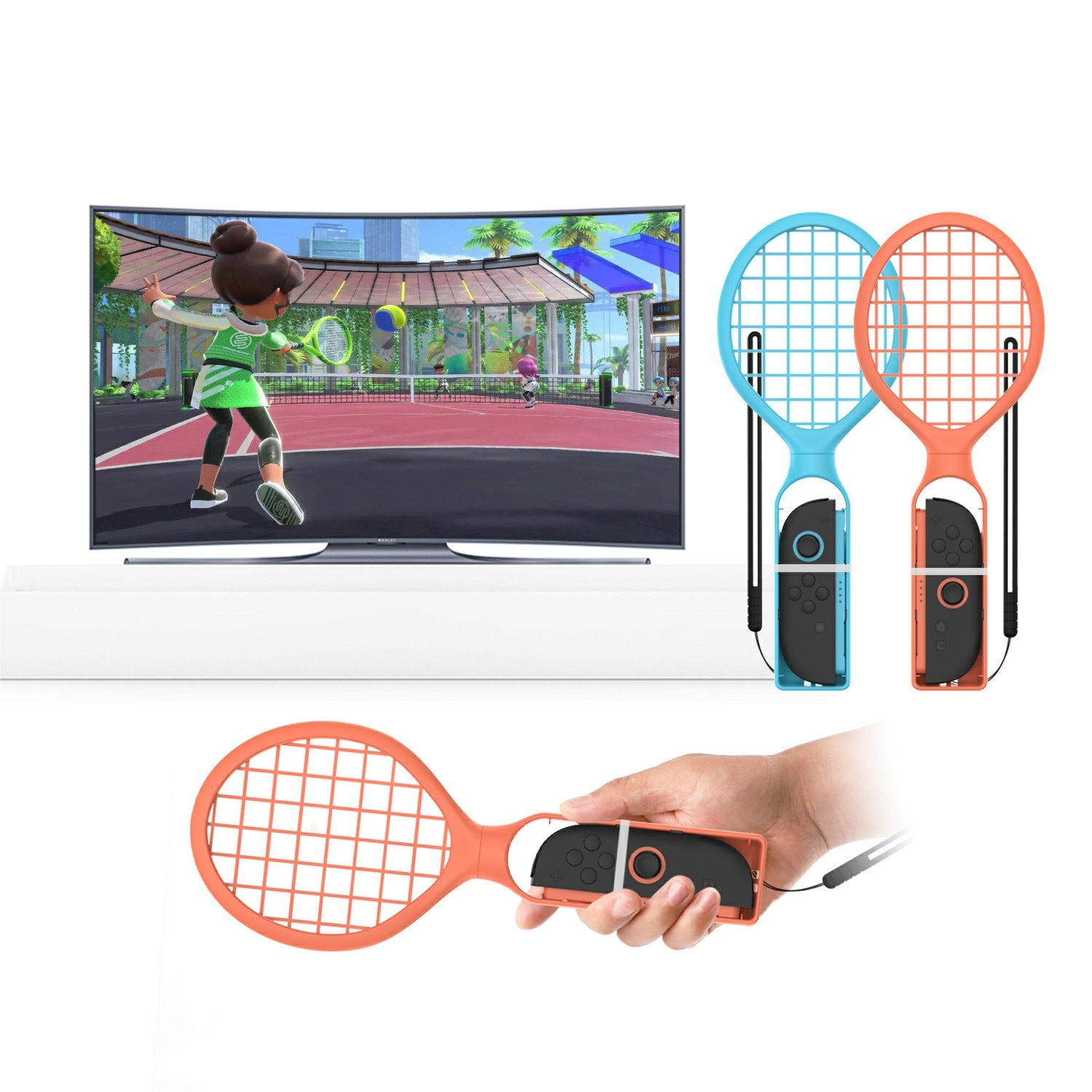 Nintendo Switch OLED Joy-Con ketcher, Blå/Rød