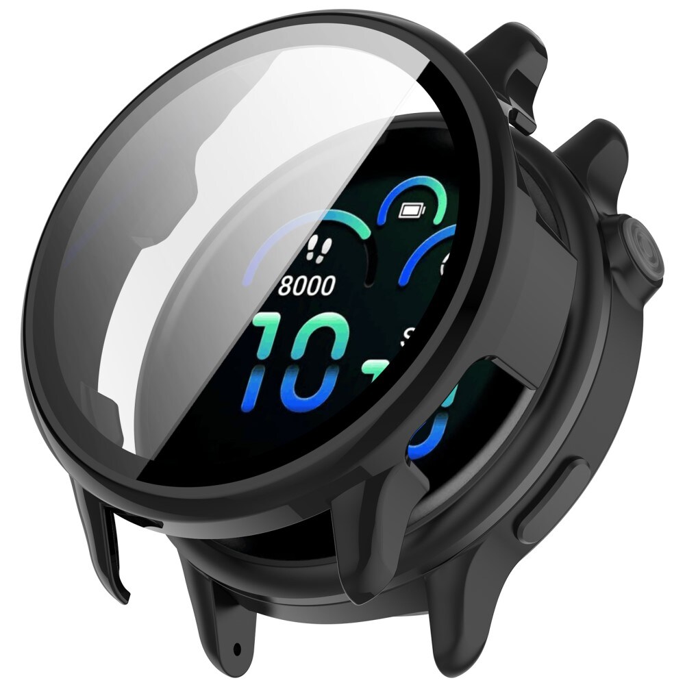 Garmin Vivoactive 6 Heldækkende cover med indbygget skærmbeskytter, Sort