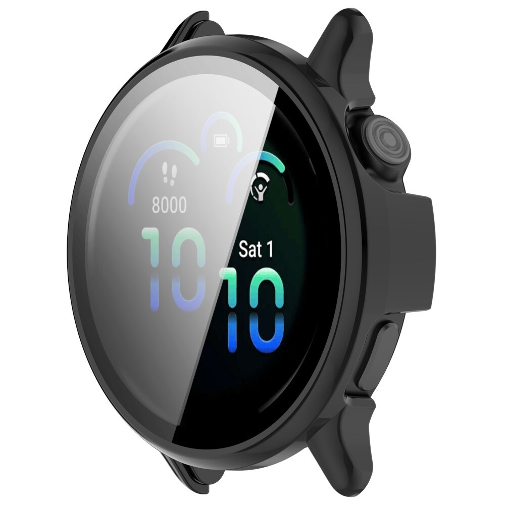 Garmin Vivoactive 6 Heldækkende cover med indbygget skærmbeskytter, Sort