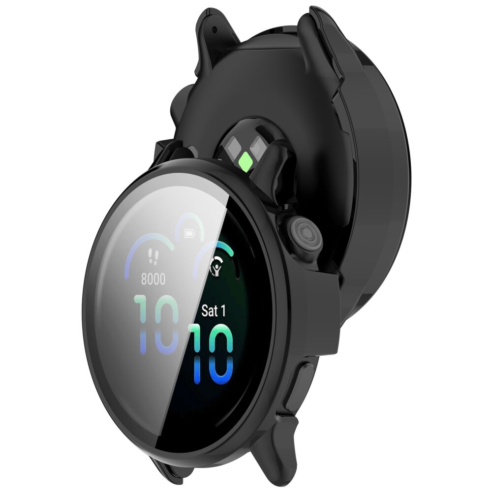 Garmin Vivoactive 6 Heldækkende cover med indbygget skærmbeskytter, Sort