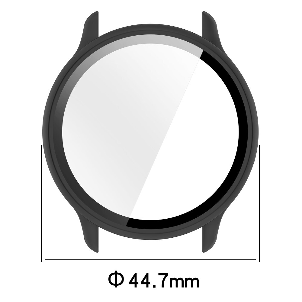 Garmin Vivoactive 6 Heldækkende cover med indbygget skærmbeskytter, Sort