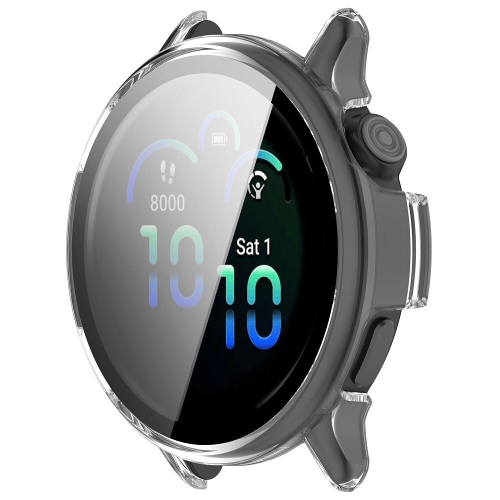 Garmin Vivoactive 6 Heldækkende cover med indbygget skærmbeskytter, Gennemsigtig
